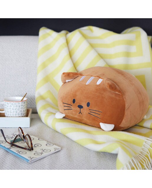 Almofada Kitty Balvi na Forma de Gato Extra Suave - Castanho 3