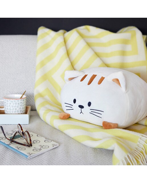 Almofada Kitty Balvi na Forma de Gato Extra Suave - Branco 3