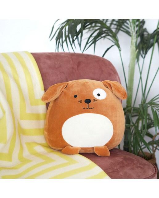 Almofada Woof Balvi na Forma de Cão Extra Suave - Castanho 3