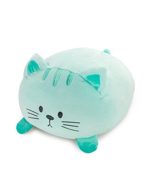 Almofada Kitty Balvi em Forma de Gato Extra Suave - Verde 1