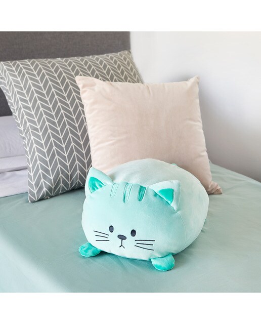 Almofada Kitty Balvi em Forma de Gato Extra Suave - Verde 2