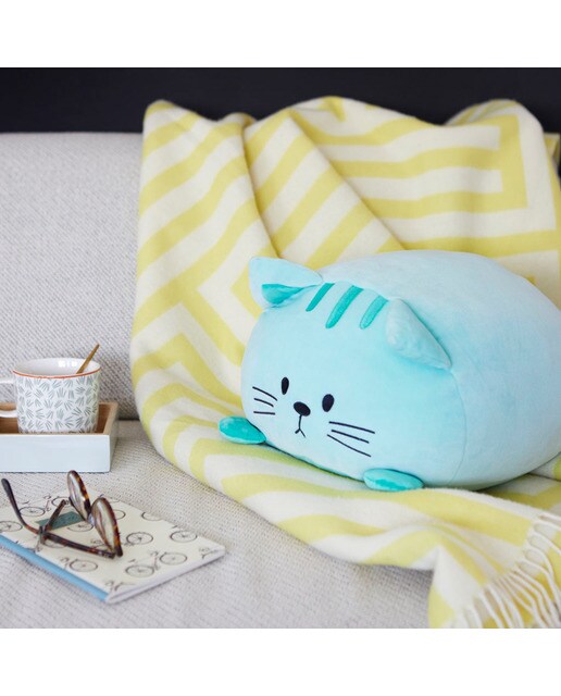 Almofada Kitty Balvi em Forma de Gato Extra Suave - Verde 3