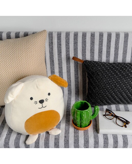 Almofada Woof Balvi na Forma de Cão Extra Suave - Branco 2