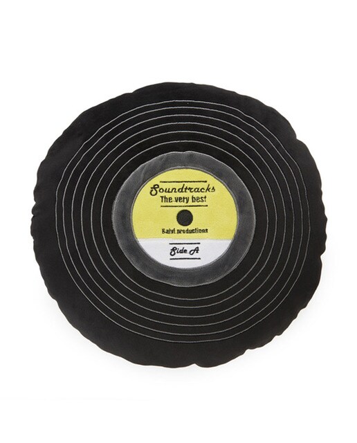 Almofada Soundtracks Balvi na Forma de Vinil Extra Suave - Preto 1