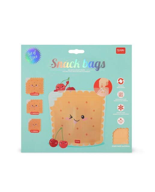 Conjunto 3 Bolsas Comida Cookie 5