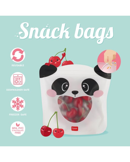 Conjunto 3 Bolsas Comida Panda 2