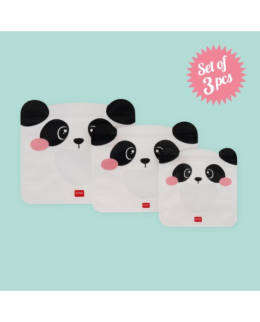 Conjunto 3 Bolsas Comida Panda 3