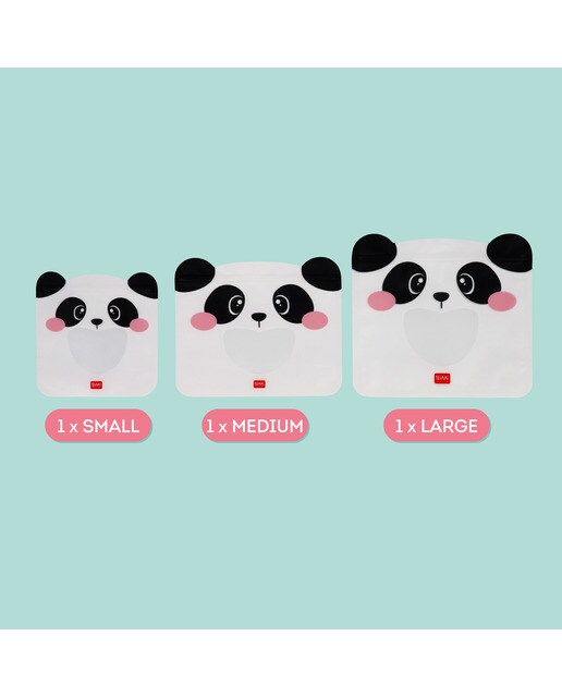 Conjunto 3 Bolsas Comida Panda 4