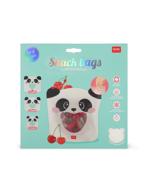 Conjunto 3 Bolsas Comida Panda 5