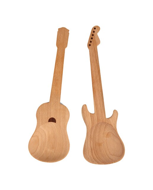 Imagem 0 de Colheres de cozinha com forma de guitarra