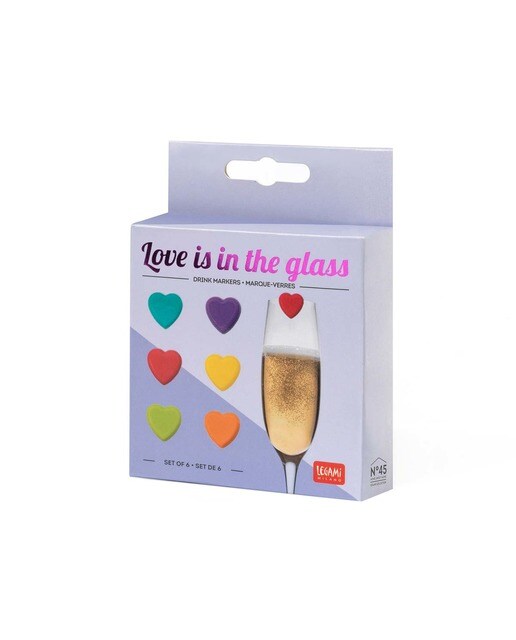 Conjunto de marcadores de copos Love in the Glass 3