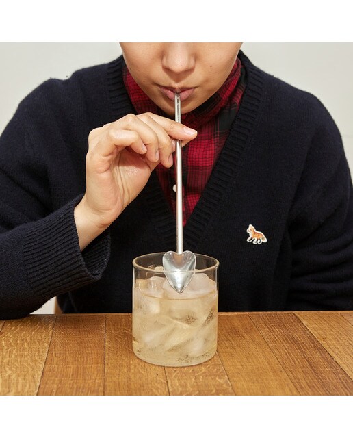 Palhinha e Colher para Cocktails Coração 2