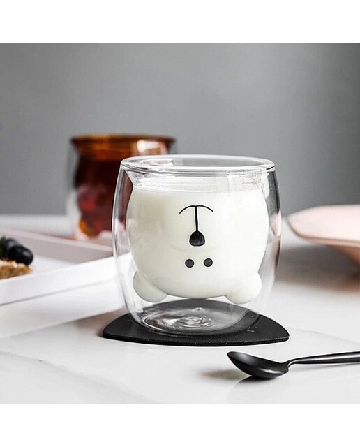 Copo Glasito para Café de Camada Dupla Urso Polar 2