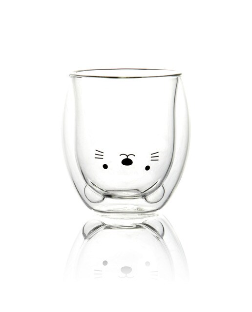 Imagem 0 de Copo Glasito para Café de Camada Dupla Gatinho