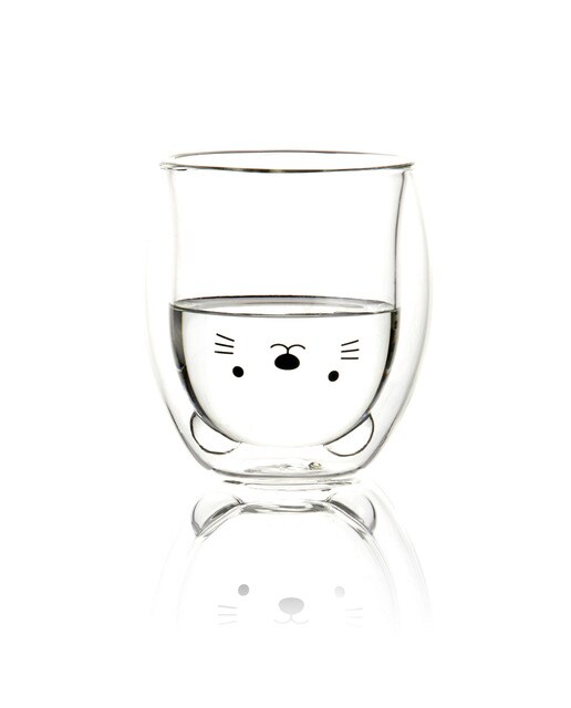 Copo Glasito para Café de Camada Dupla Gatinho 3