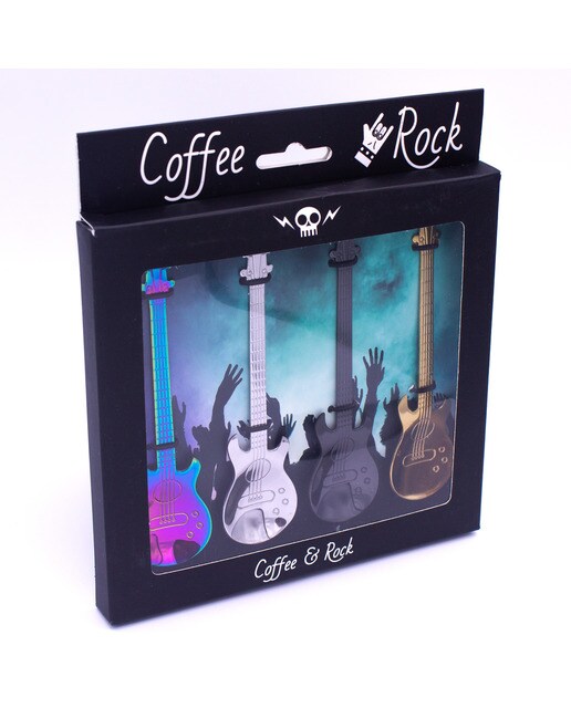 Colheres na Forma de Guitarra Coffee & Rock 1