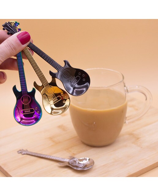 Colheres na Forma de Guitarra Coffee & Rock 5