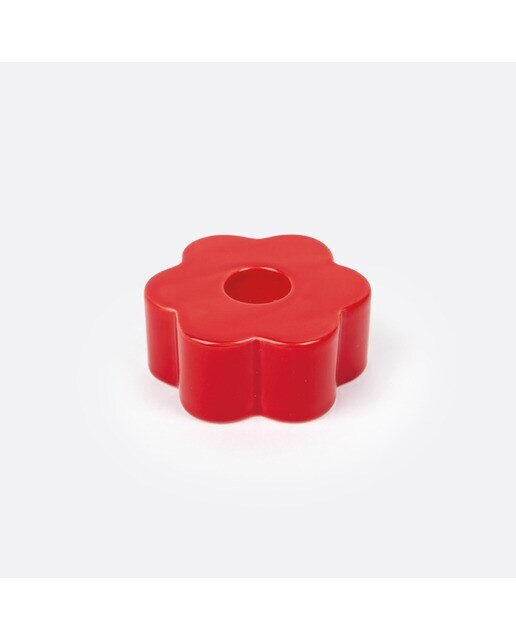 Porta velas DOIY daisy vermelho 1