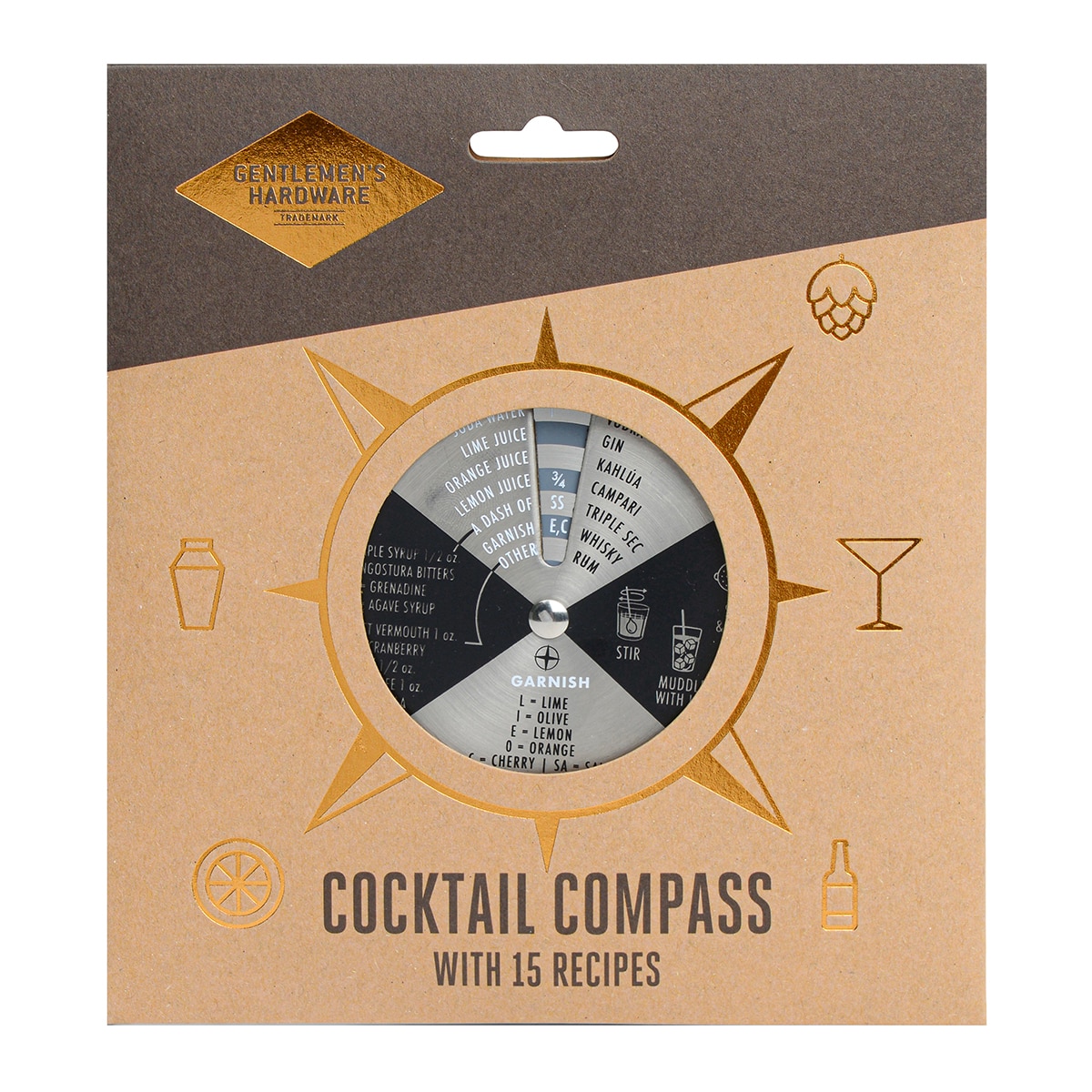 Imagem 0 de Receitas de Cocktails Bússolas de Hardware Gentlemne's