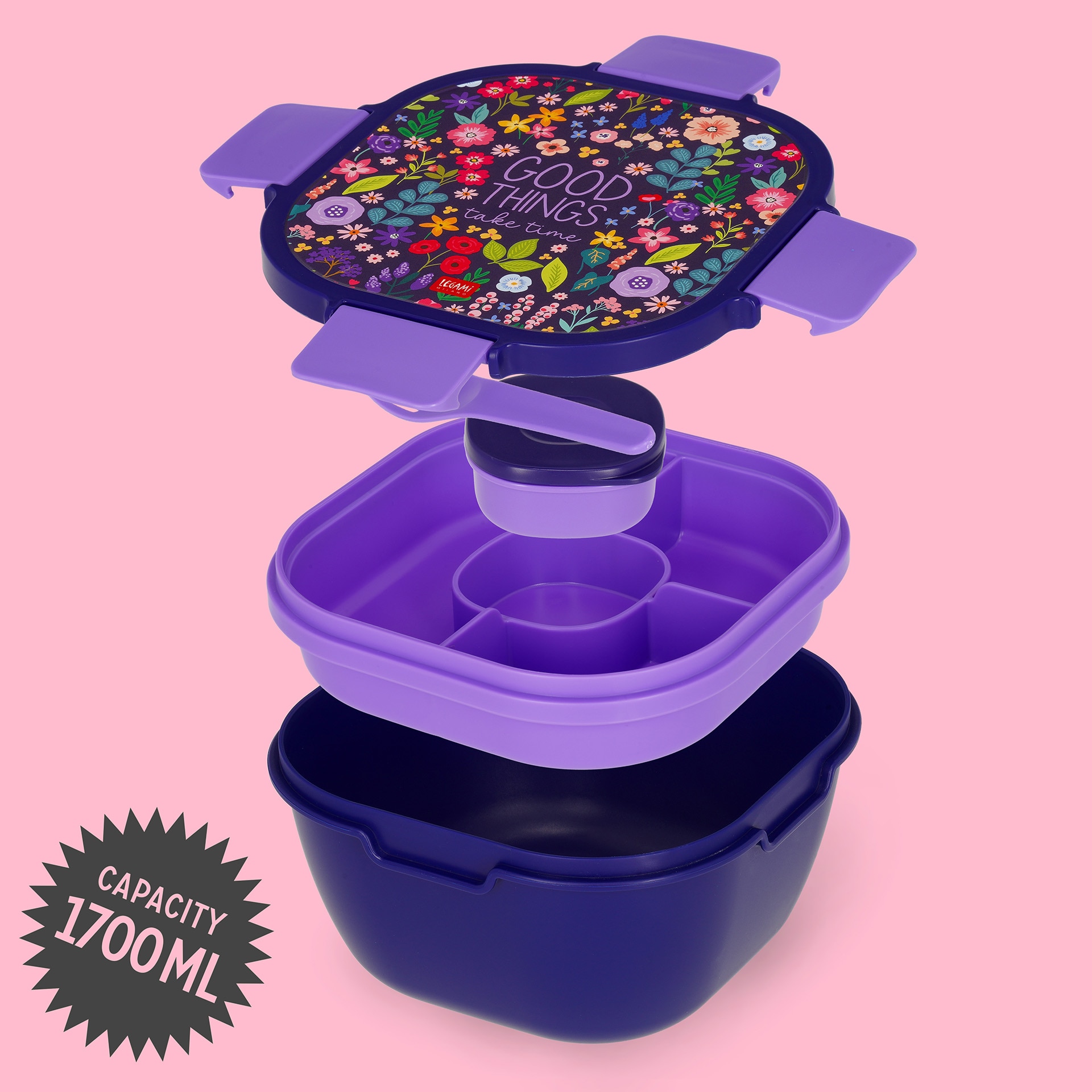 Lancheira 1.700 Ml de Flores Legami 4