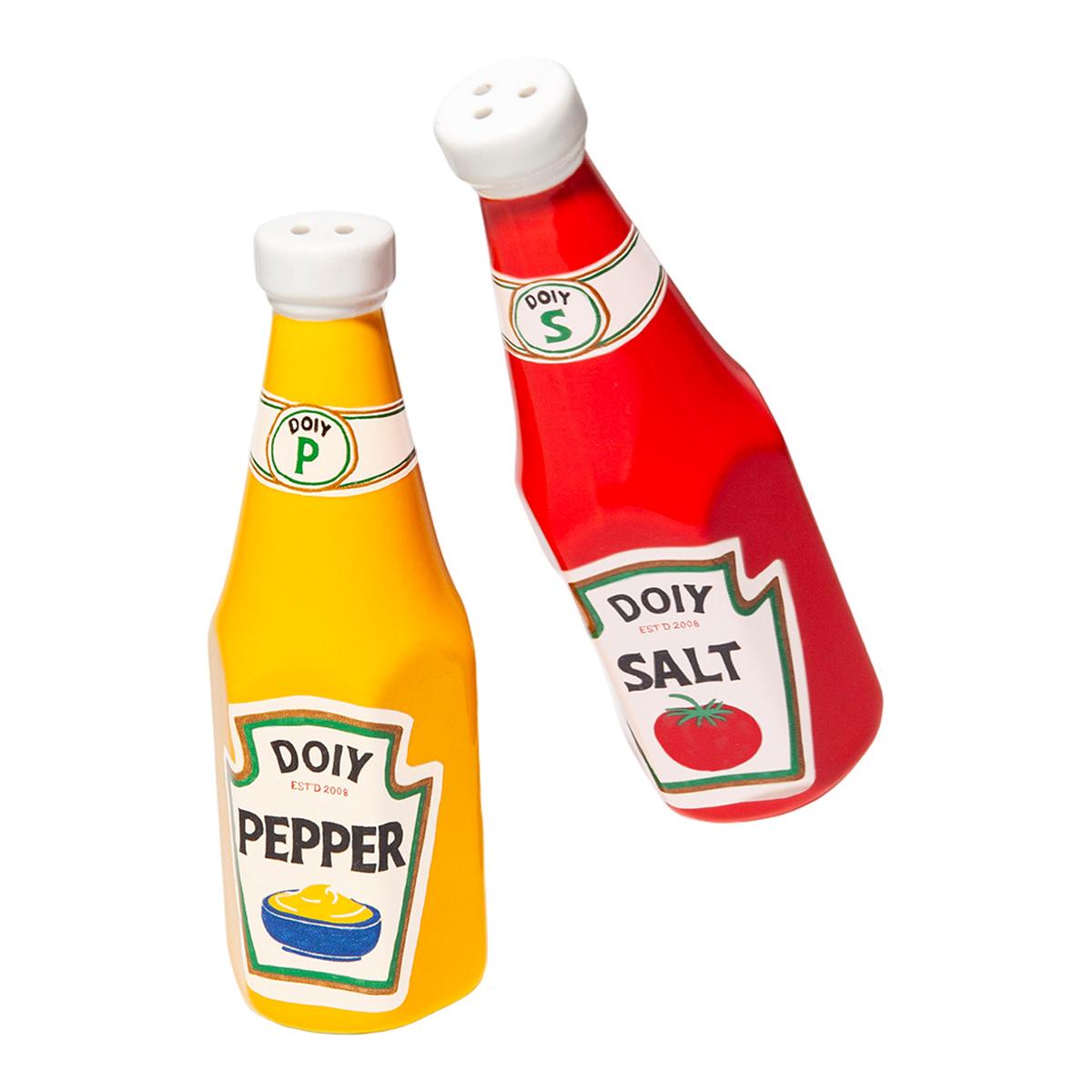 Imagem 0 de Saleiro e Pimenteiro DOIY Corner Shop Ketchup e Mostarda