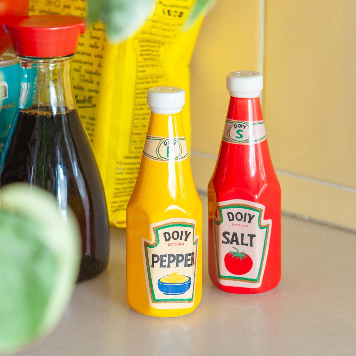 Saleiro e Pimenteiro DOIY Corner Shop Ketchup e Mostarda 3