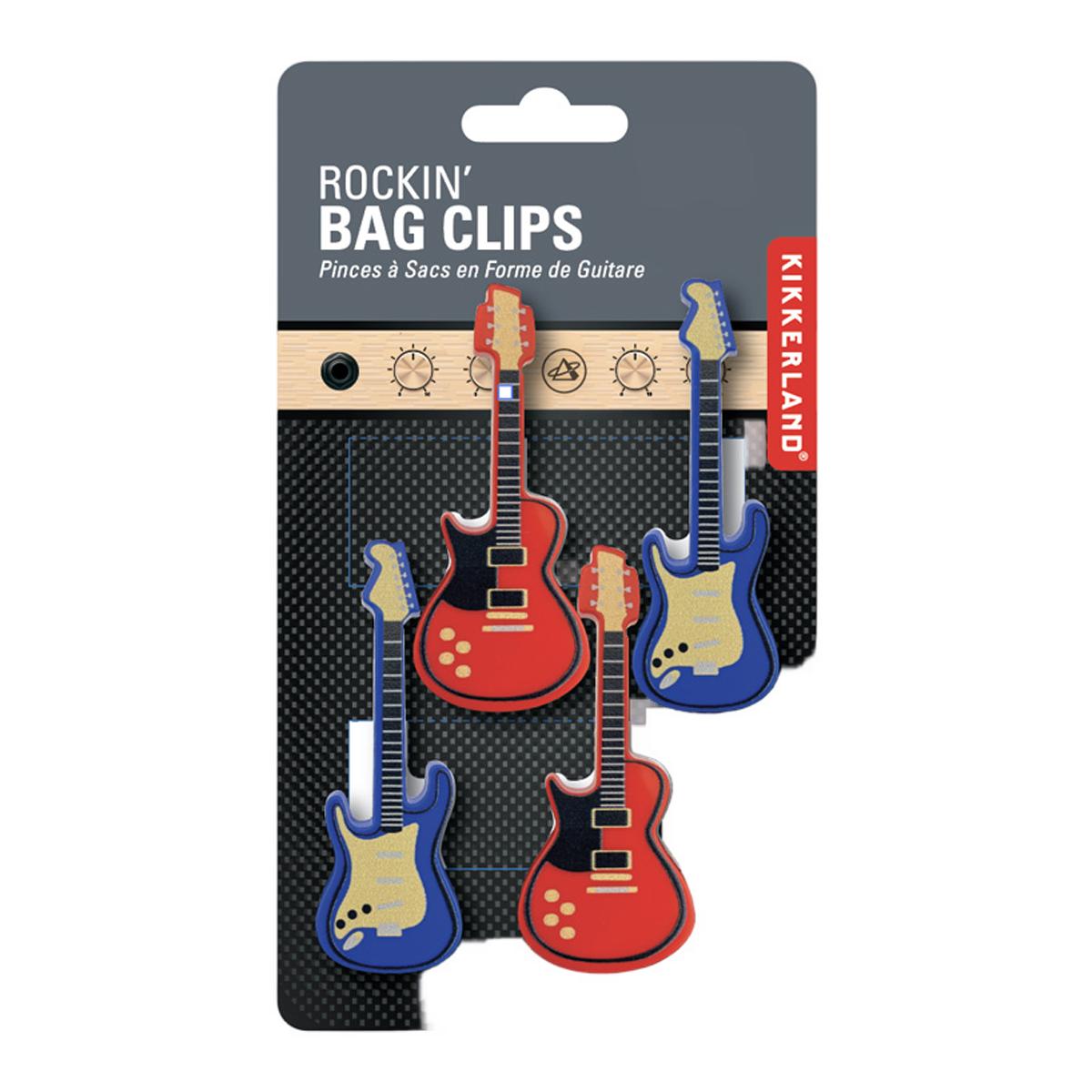 Clips para Sacos de Kikkerland com Design de Guitarra 3