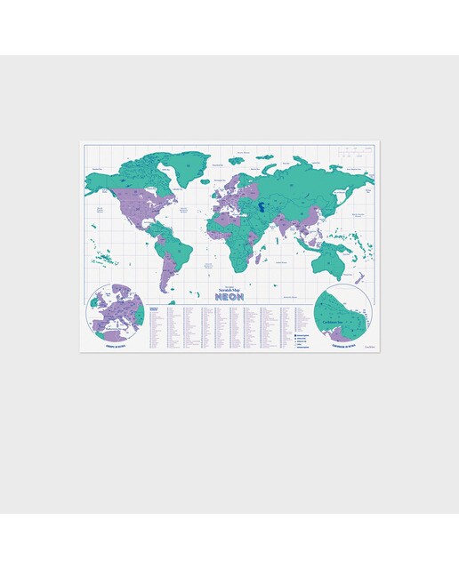 Mapa do Mundo Raspável Suck UK verde 2