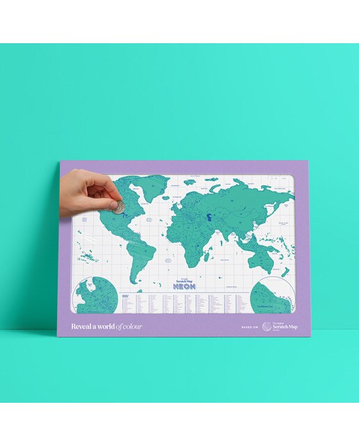 Mapa do Mundo Raspável Suck UK verde 3