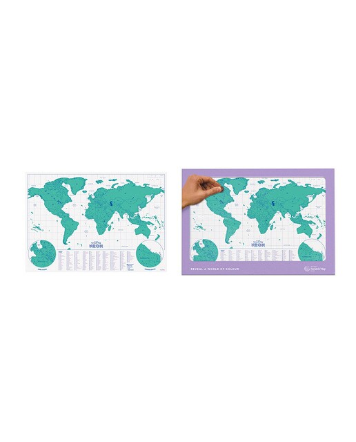 Mapa do Mundo Raspável Suck UK verde 4