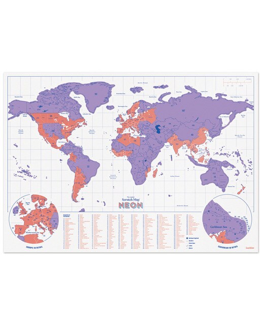 Mapa do Mundo de Suck UK Violeta 2