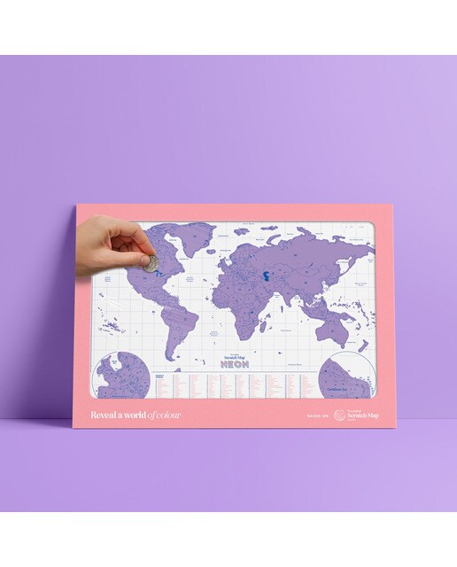 Mapa do Mundo de Suck UK Violeta 3