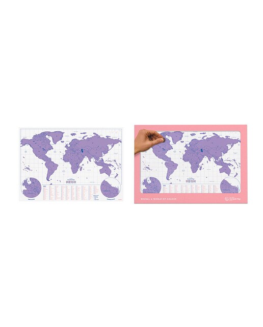 Mapa do Mundo de Suck UK Violeta 4