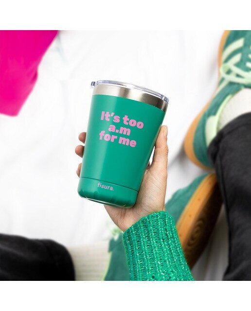 Copo Termo Fisura It's Too a.m. For Me - Verde 3