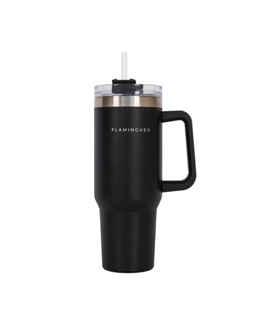 Termo de aço inoxidável Flamingueo preto 1