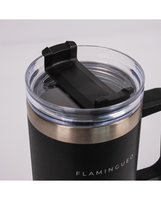 Termo de aço inoxidável Flamingueo preto 4