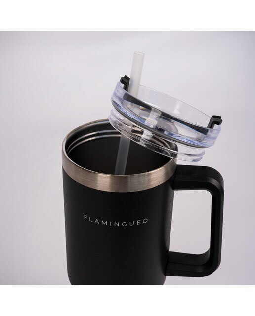 Termo de aço inoxidável Flamingueo preto 5