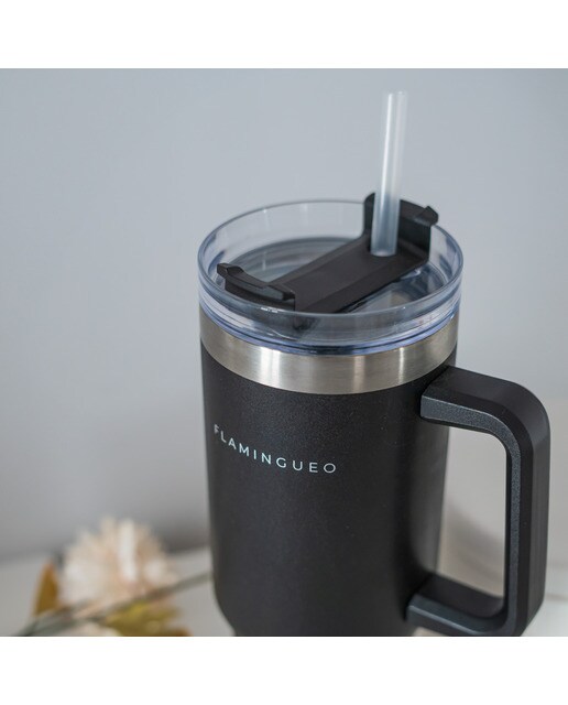 Termo de aço inoxidável Flamingueo preto 7