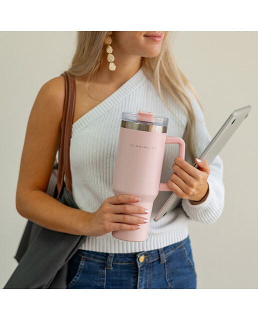 Termo de aço inoxidável Flamingueo rosa 2