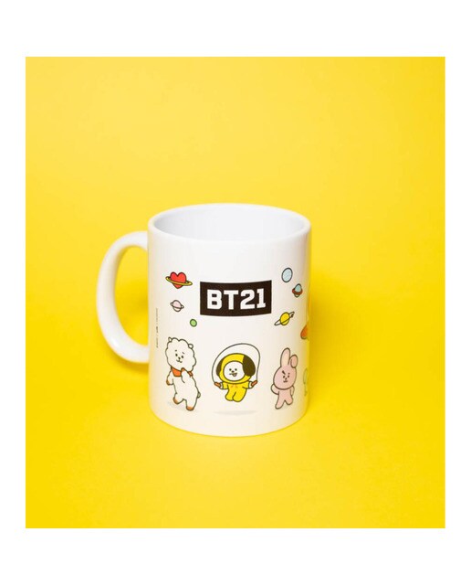 Caneca BT21 Personagens - Branco/Vermelho 4