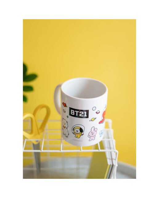 Caneca BT21 Personagens - Branco/Vermelho 5