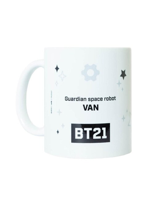 Caneca BT21 Van - Branco/Cinzento 2