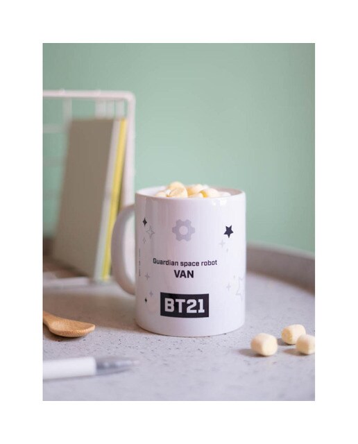 Caneca BT21 Van - Branco/Cinzento 6