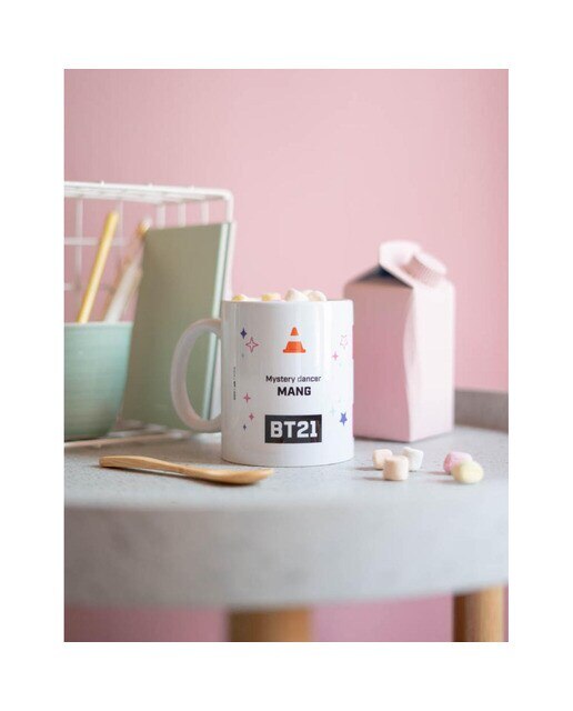 Caneca BT21 Mang - Branco/Rosa 6