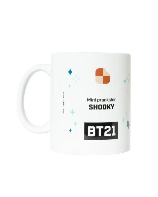 Caneca BT21 Shooky - Branco/Azul 2
