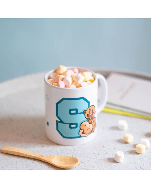 Caneca BT21 Shooky - Branco/Azul 5