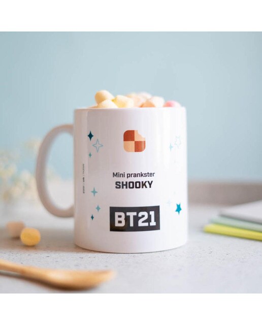 Caneca BT21 Shooky - Branco/Azul 6