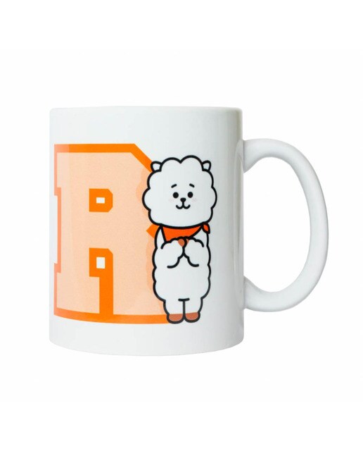 Caneca BT21 RJ - Branco/Laranja 1