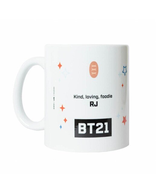 Caneca BT21 RJ - Branco/Laranja 2