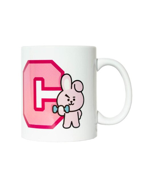 Caneca BT21 Cooky - Branco/Rosa 1